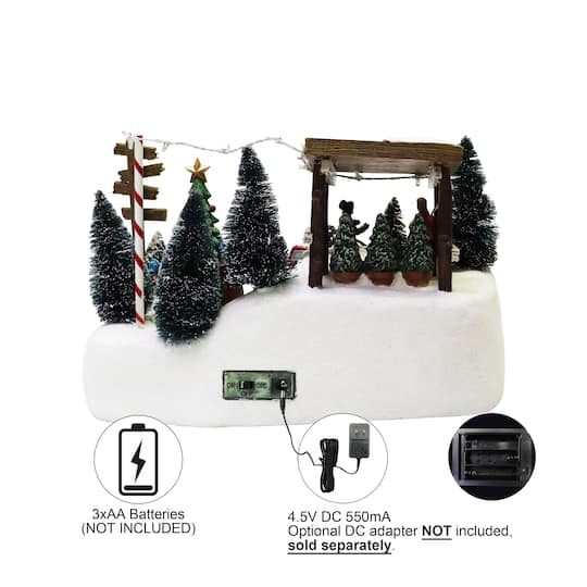 7" Tree Lot with LED Lights & Music
